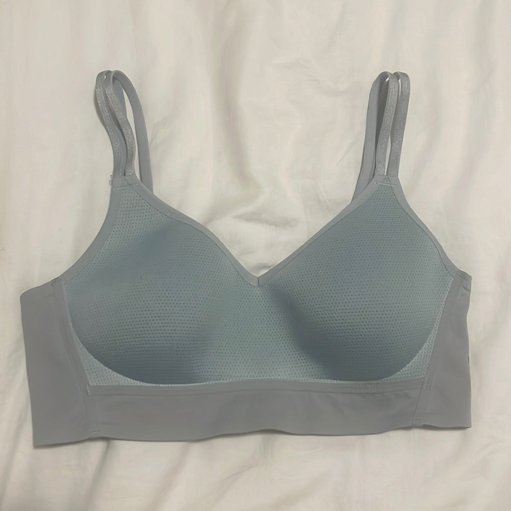 Blue Nike sports bra